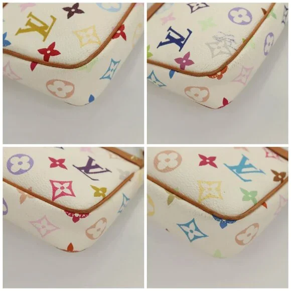 LOUIS VUITTON Multicolor Pochette Accessoires Pouch White M92649 LV Auth 127669V - Picture 16 of 16